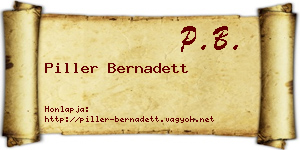 Piller Bernadett névjegykártya