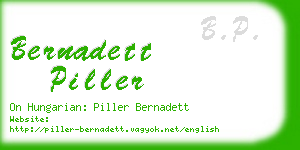bernadett piller business card